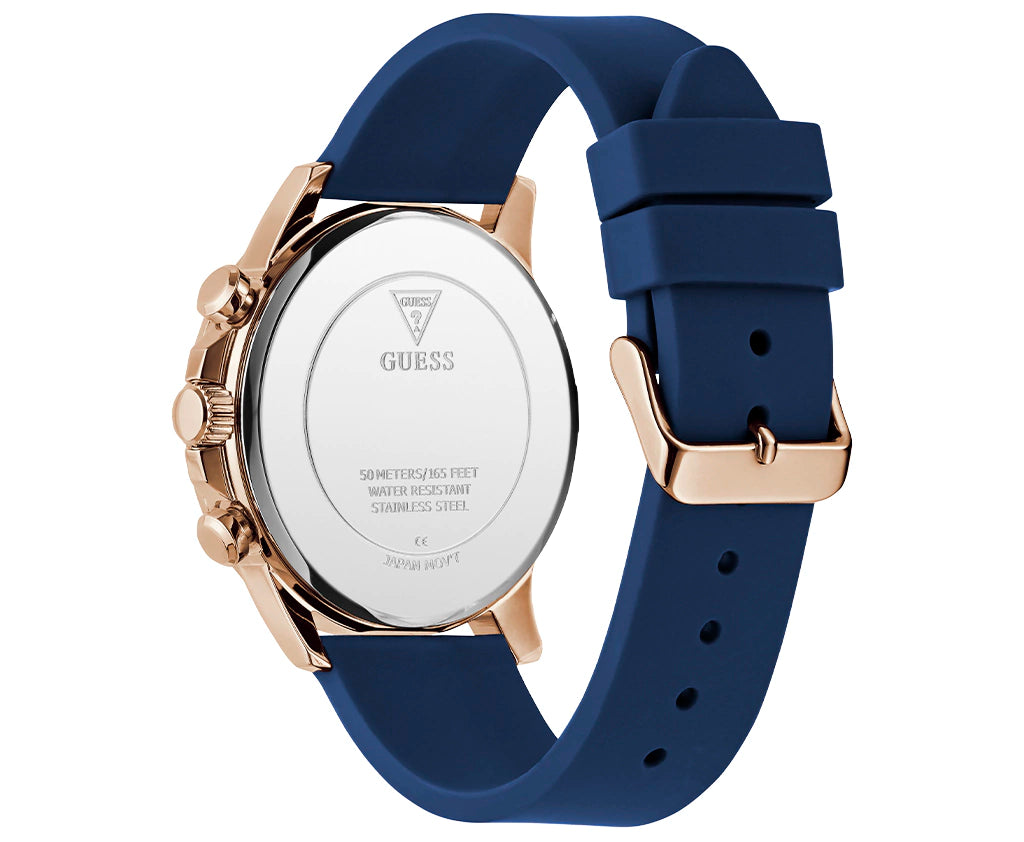 GUESS Mens Blue Rose Gold Tone Analog Watch GW0913G1 - KRISHNA WATCH COMPANY