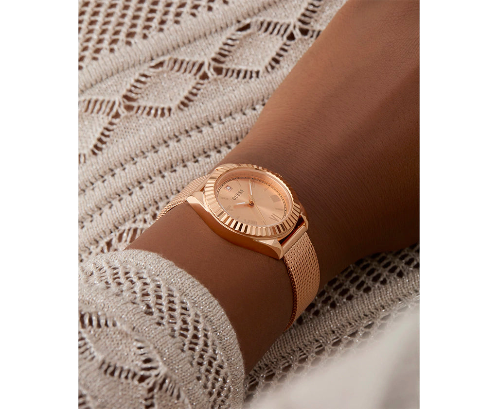 GUESS Ladies Rose Gold Tone Analog Watch - GW0842L3 - KRISHNA WATCH COMPANY