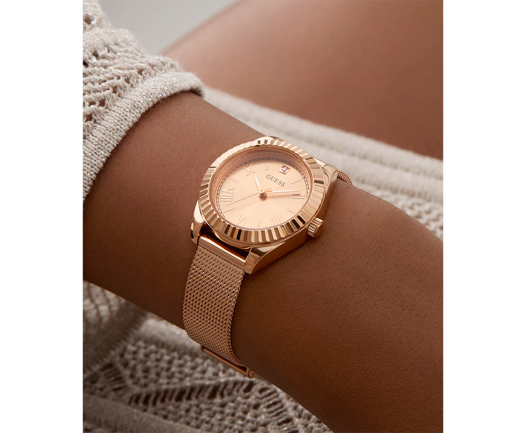 GUESS Ladies Rose Gold Tone Analog Watch - GW0842L3 - KRISHNA WATCH COMPANY