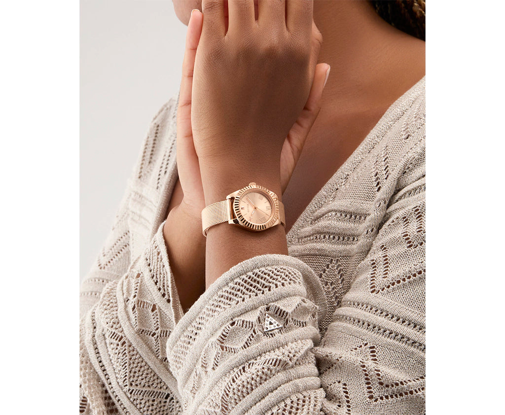 GUESS Ladies Rose Gold Tone Analog Watch - GW0842L3 - KRISHNA WATCH COMPANY