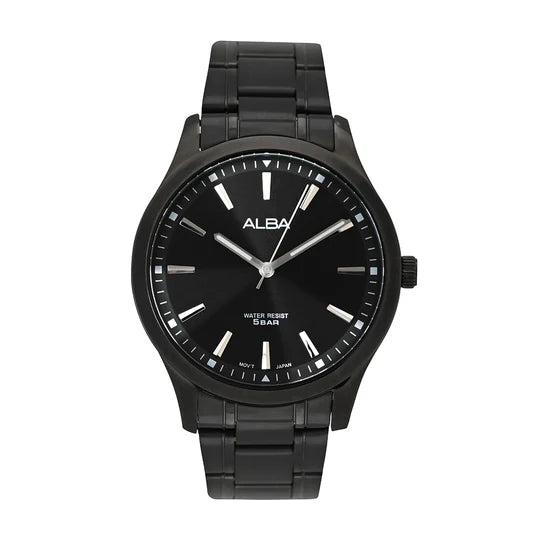 ALBA Metallic Black Strap Watch ARX005X1 - KRISHNA WATCH COMPANY
