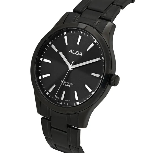 ALBA Metallic Black Strap Watch ARX005X1 - KRISHNA WATCH COMPANY