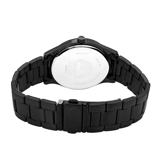 ALBA Metallic Black Strap Watch ARX005X1 - KRISHNA WATCH COMPANY