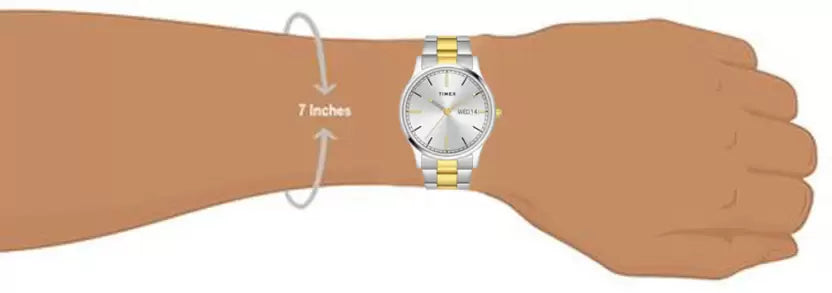TIMEX CLASSICS COLLECTION PREMIUM QUALITY MEN'S ANALOG SILVER DIAL COLOURED QUARTZ WATCH, ROUND DIAL WITH 42MM CASE WIDTH - TW0TG8314 - KRISHNA WATCH COMPANY