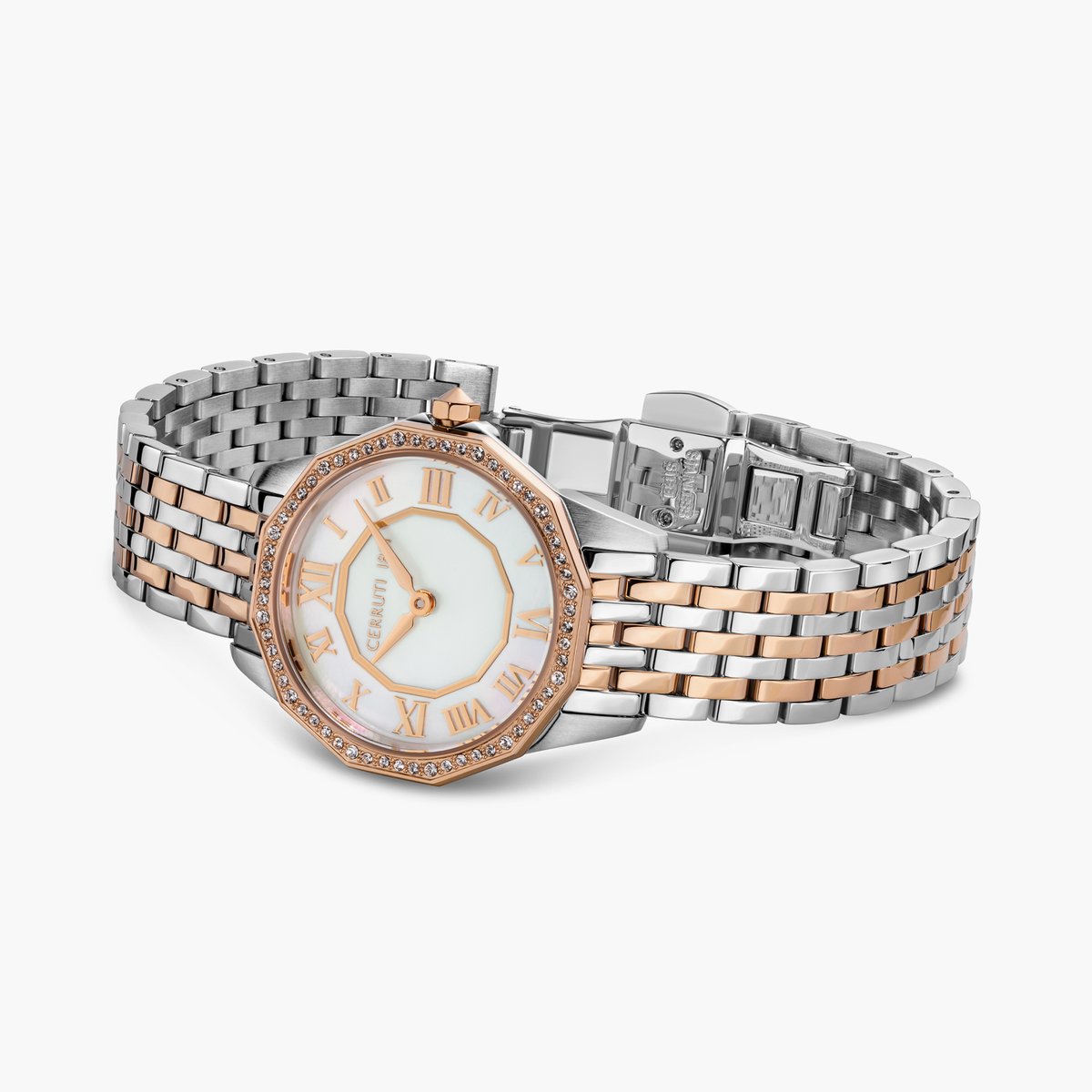 Cerruti 1881 Women Embellished Analog Watch with Metal Strap CECIWLG0008205W - KRISHNA WATCH COMPANY