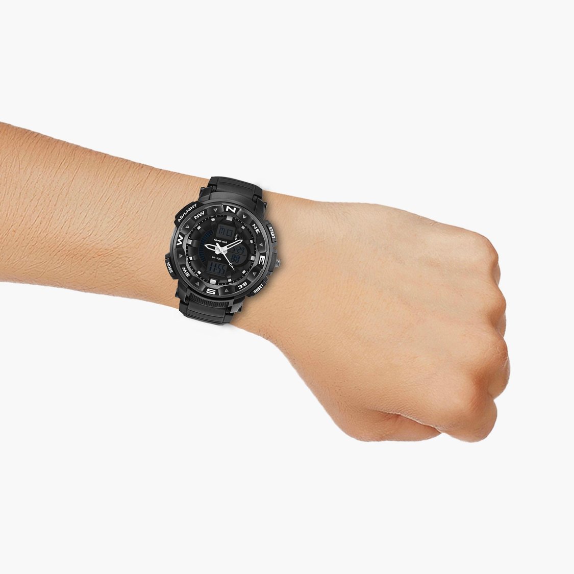 Fastrack AnaDigi Black Dial Plastic Strap Unisex Watch 38076pp01w - KRISHNA WATCH COMPANY