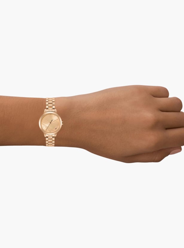 Fastrack Stunners Quartz Analog Rose Gold dial Stainless Steel Strap Watch for Girls - 6267WM01 - KRISHNA WATCH COMPANY