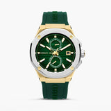 CERRUTI 1881 36 mm Green Dial Silicone Analogue Watch For Men - CECIWGQ0006903W
