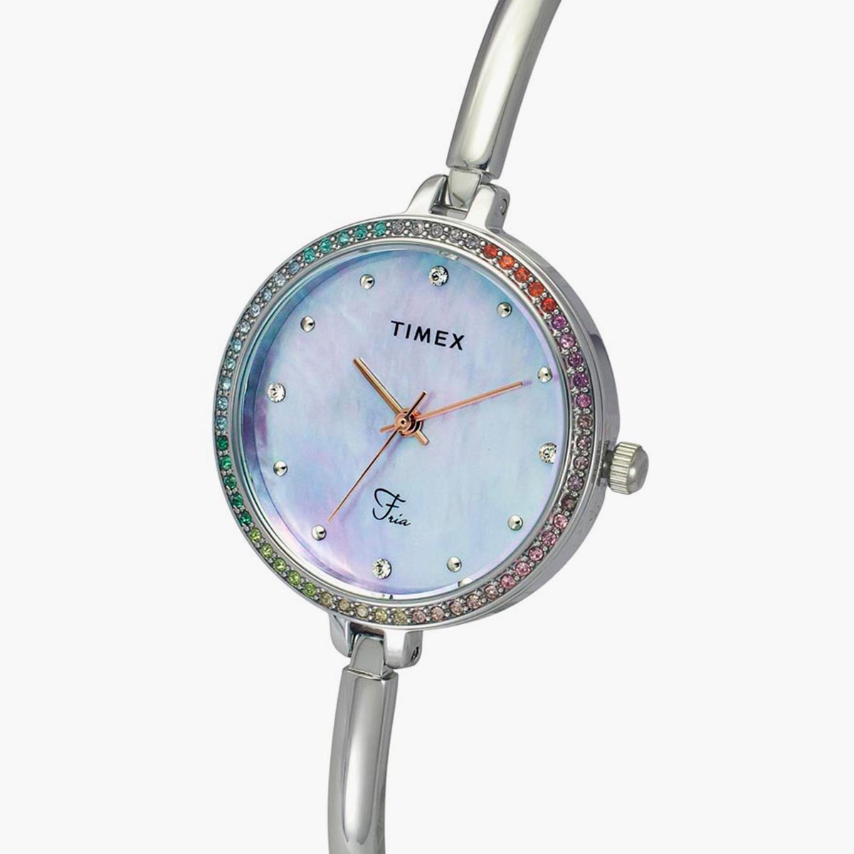 Timex Fria Round 29mm Blue Dial Analog Women Watch - TWEL18404 - KRISHNA WATCH COMPANY