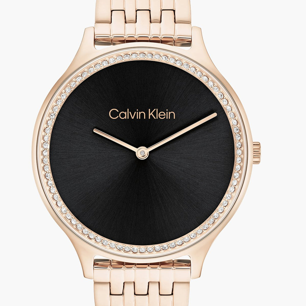 Calvin Klein Quartz Female Analog Black Stainless Steel Watch 25100003 - KRISHNA WATCH COMPANY