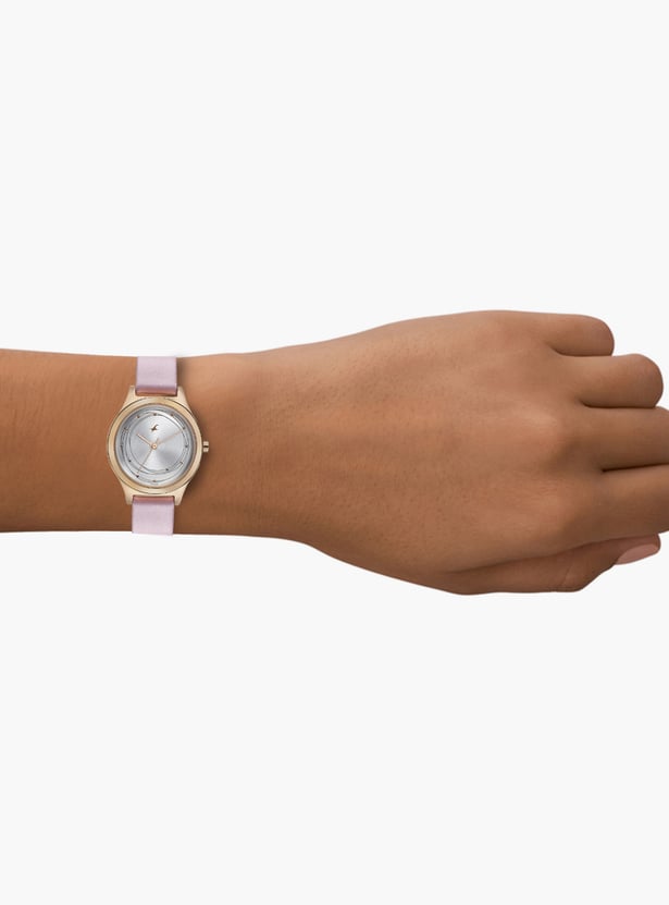 Fastrack Style Up Silver Dial Leather Strap Watch for Girls ns6152wl02 / 6152wl02 - KRISHNA WATCH COMPANY