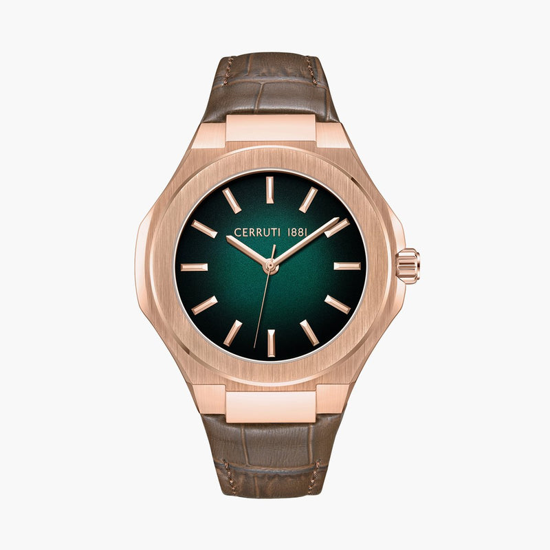 CERRUTI 1881 Men Leather Strap Analog Watch - CECIWGA0043003