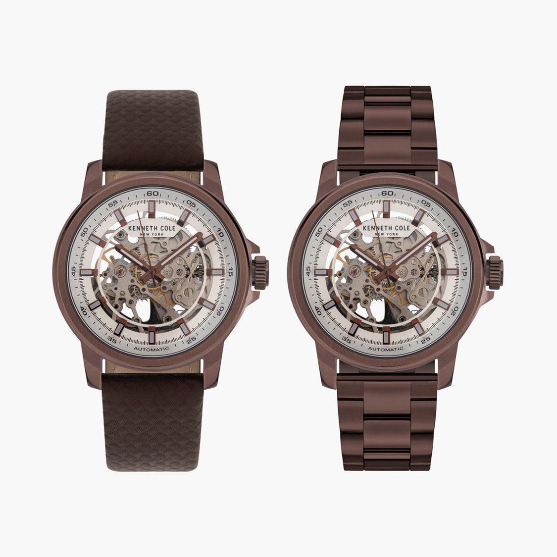 KENNETH COLE Men Skeleton Automatic Watch with Interchangeable Straps - KCWGY2104102MN - KRISHNA WATCH COMPANY