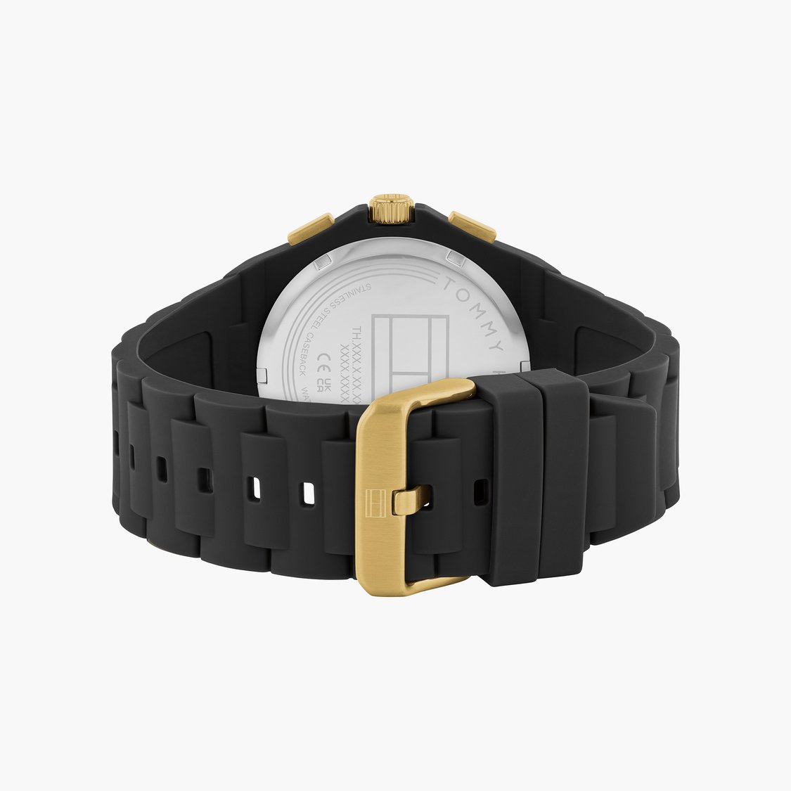 TOMMY HILFIGER Drop2 44 mm Black Dial Silicone Analogue Wrist Watch for Men - TH1792120W - KRISHNA WATCH COMPANY