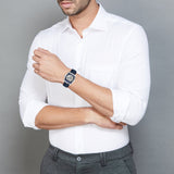 Timex Automatic Blue Tonneau Dial Croco Strap Men's Watch - TWEG25900