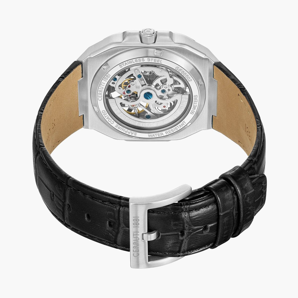 CERRUTI 1881 Leather Strap Automatic Watch - CECIWGE0050204 - KRISHNA WATCH COMPANY