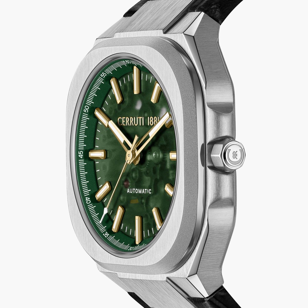 CERRUTI 1881 Leather Strap Automatic Watch - CECIWGE0050204 - KRISHNA WATCH COMPANY