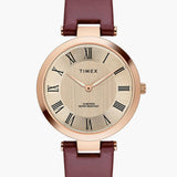 Timex Roman Rose Gold Dial Analog Women's Watch - TWEL19211