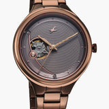 Fastrack Automatic Brown Dial Metal Strap Watch For Girls 6310qm01 - KRISHNA WATCH COMPANY