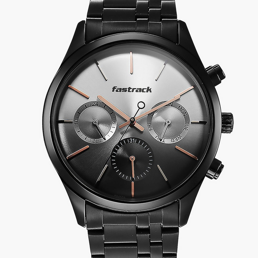 Fastrack Opulence Quartz Multifunction Watch for Guys 3288NM01 - KRISHNA WATCH COMPANY