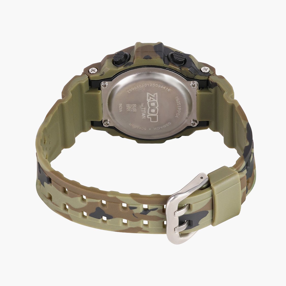 Zoop Digital Watch with Digital Dial & Military Camo Strap for Boys Kids, from House of Titan - 16051PP04 - KRISHNA WATCH COMPANY