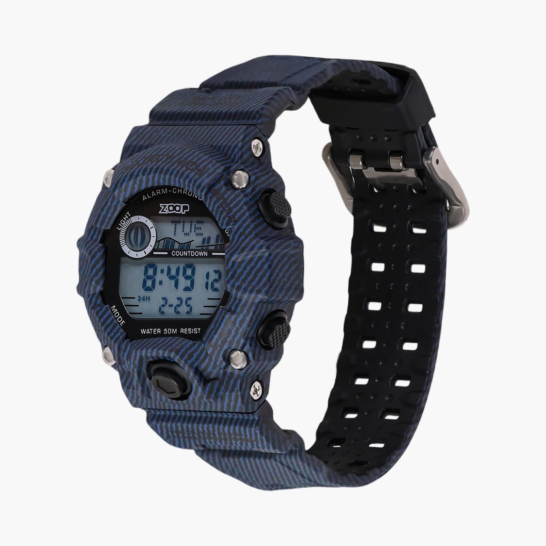 Zoop Digital Watch with Digital Dial & Striped Blue Strap for Boys Kids, from House of Titan 16051pp06 - KRISHNA WATCH COMPANY