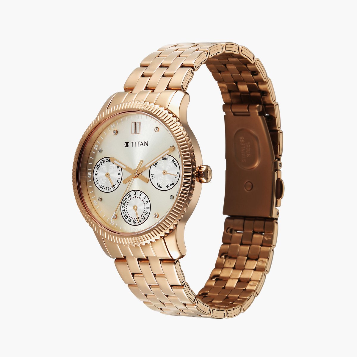 TITAN Sports Fashion Stainless Steel Multifunction Watch - 2765WM02 - KRISHNA WATCH COMPANY