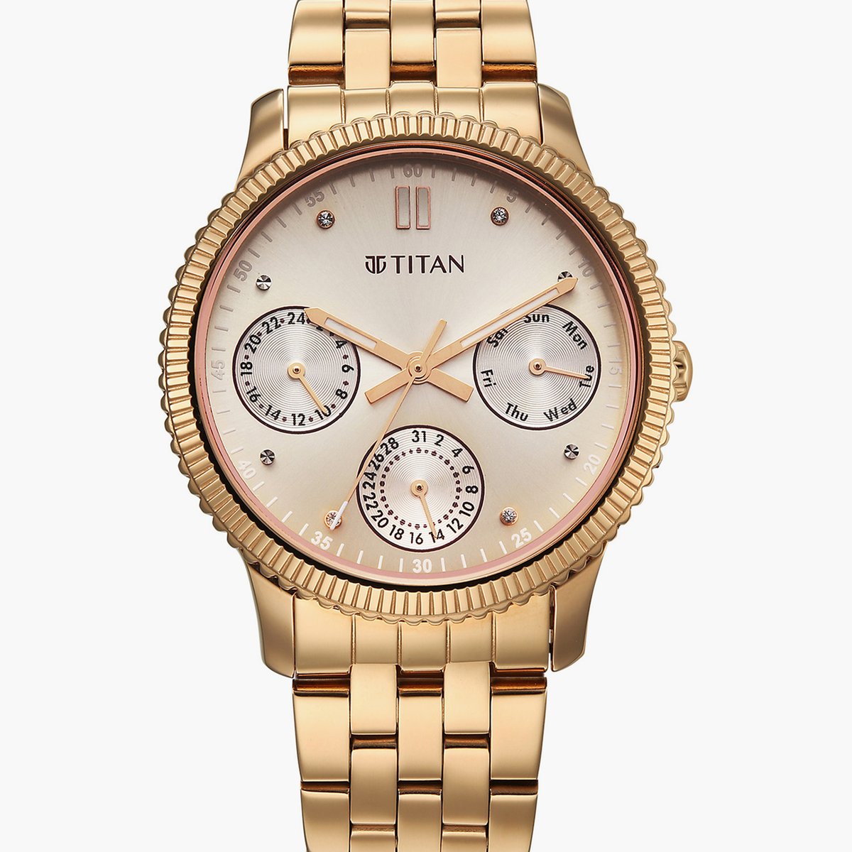 TITAN Sports Fashion Stainless Steel Multifunction Watch - 2765WM02 - KRISHNA WATCH COMPANY