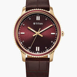 TITAN Purple Sports Fashion Leather Strap Analog Watch - 2766KL01