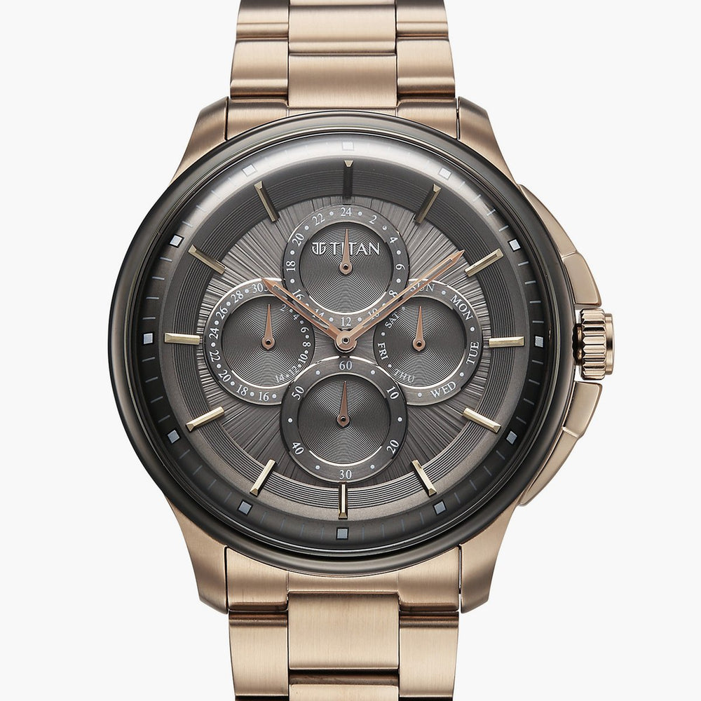 Titan Classique Four Eye Multifunction Watch for Men 90217KM02 - KRISHNA WATCH COMPANY