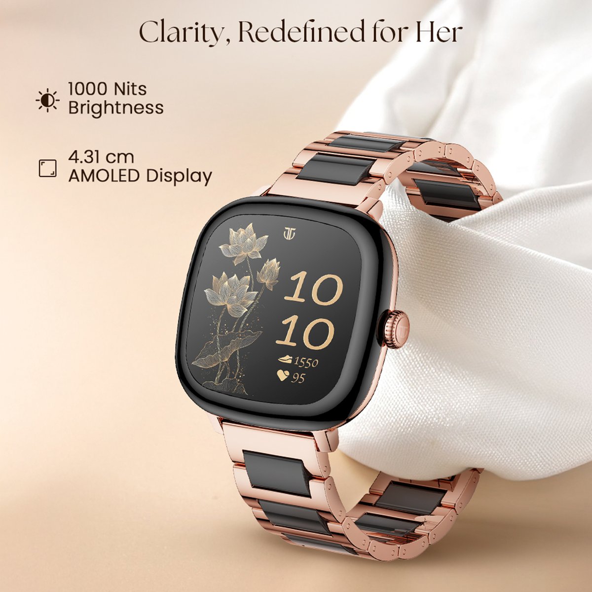 Titan AiRA Women Smartwatch - 95416KM01K - KRISHNA WATCH COMPANY