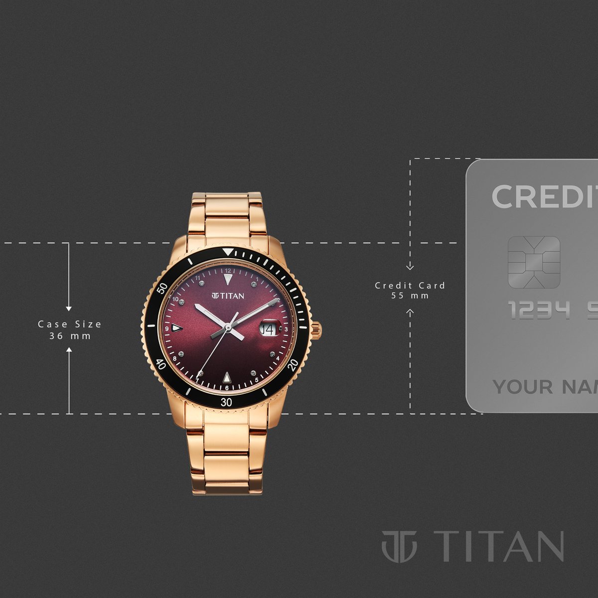 TITAN Purple Sports Fashion Phase II Analog Watch - 2768KM02 - KRISHNA WATCH COMPANY
