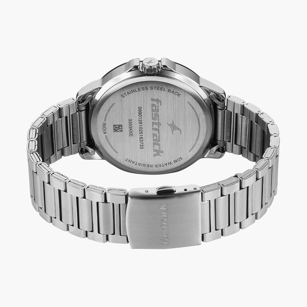 Fastrack Street Opulence Quartz Sun Moon Multifunction Watch For Guys 3303KM05 - KRISHNA WATCH COMPANY