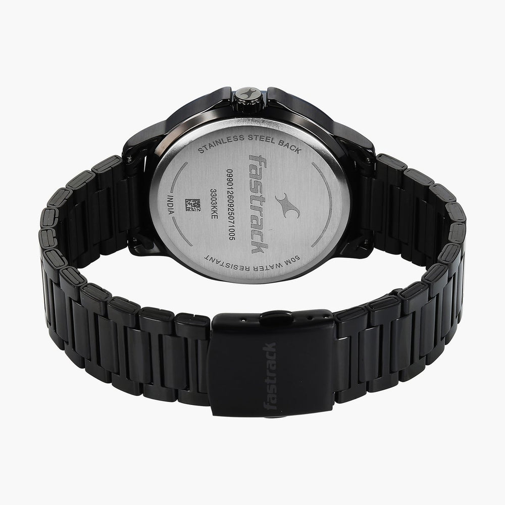 Fastrack Street Opulence Quartz Sun Moon Multifunction Watch For Guys 3303KM07 - KRISHNA WATCH COMPANY