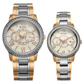 Titan Royal Bandhan Quartz Analog with Day and Date Watch For Couple 100022778km02
