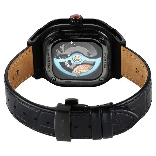 Titan Stellar Automatic Brown Dial Leather Strap Watch For Men 10008nl02 - KRISHNA WATCH COMPANY