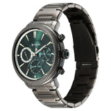 Titan Stellar Quartz Multifunction Green Dial Stainless Steel Strap Watch for Men 10012QM01