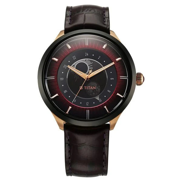 Titan Stellar Quartz Analog Watch For Men - 10028KL01 - KRISHNA WATCH COMPANY
