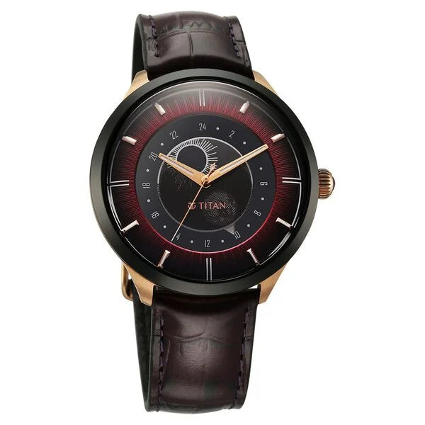 Titan Stellar Quartz Analog Watch For Men - 10028KL01 - KRISHNA WATCH COMPANY