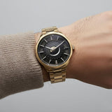 Titan Stellar Analog with Sun Moon Phase Strap Watch for Men 10028wm01