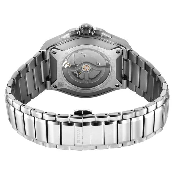 Titan Stellar Automatic Red Dial Titanium Strap Watch For Men 10029tm01 - KRISHNA WATCH COMPANY