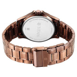 Titan Karishma Quartz Analog with Date Black Dial Stainless Steel Strap Watch For Men - 10038QM01