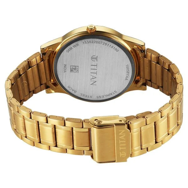 Titan Karishma Quartz Analog Watch For Men - 10058YM04 - KRISHNA WATCH COMPANY
