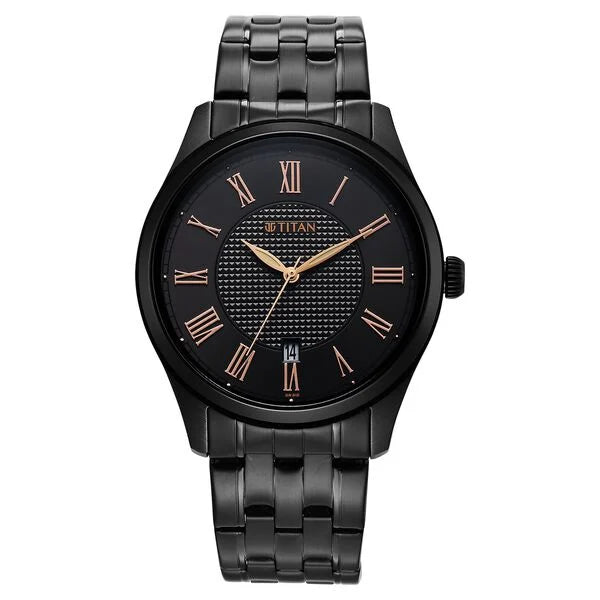 Titan Neo Roman Analog Watch for Men 10063NM01 - KRISHNA WATCH COMPANY