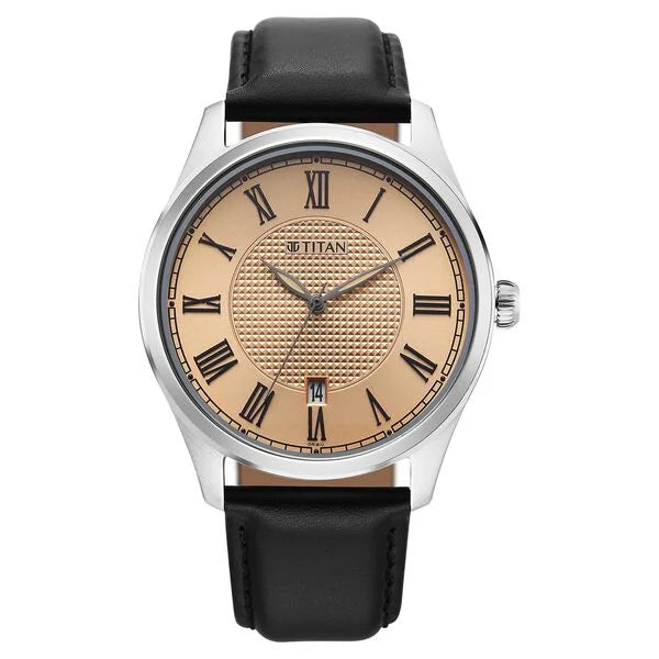 Titan Neo Roman Analog Watch for Men 10063SL01 - KRISHNA WATCH COMPANY