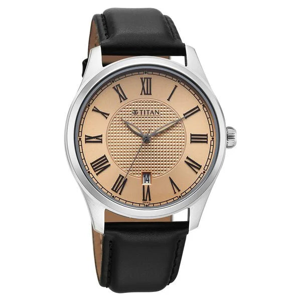 Titan Neo Roman Analog Watch for Men 10063SL01 - KRISHNA WATCH COMPANY