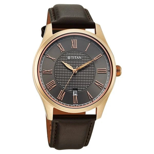Titan Neo Roman Analog Watch for Men - 10063WL01 - KRISHNA WATCH COMPANY