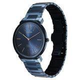 Titan Edge Meister Quartz Analog Blue Dial Blue Stainless Steel Strap Watch For Men 10065qm03