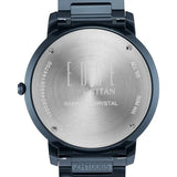 Titan Edge Meister Quartz Analog Blue Dial Blue Stainless Steel Strap Watch For Men 10065qm03
