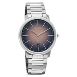 Titan Edge Meister Quartz Analog with Date Brown Dial Black Titanium Strap Watch For Men 10065tm01